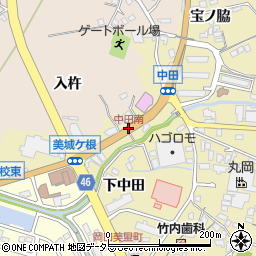 中田南周辺の地図
