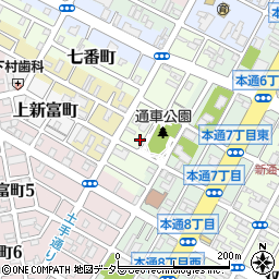 静岡県静岡市葵区通車町周辺の地図