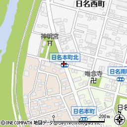 日名本町北周辺の地図