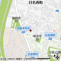 愛知県岡崎市日名西町8周辺の地図