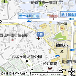 京都府京都市山科区勧修寺西栗栖野町181周辺の地図