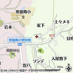 愛知県岡崎市板田町家下39周辺の地図