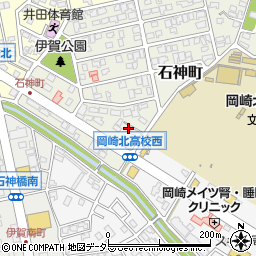 愛知県岡崎市石神町5-10周辺の地図