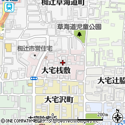 京都府京都市山科区大宅桟敷周辺の地図