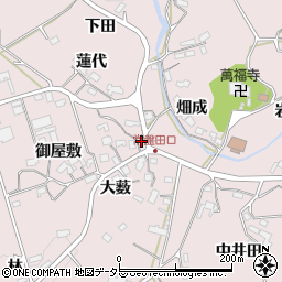 愛知県岡崎市田口町畑成45周辺の地図
