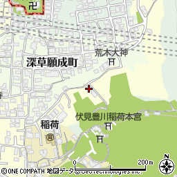 京都府京都市伏見区深草開土町25-2周辺の地図