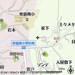 愛知県岡崎市板田町家下41周辺の地図