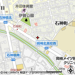 愛知県岡崎市石神町5-2周辺の地図