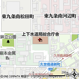 京都市役所　上下水道局きた下水道管路管理センター八条支所周辺の地図