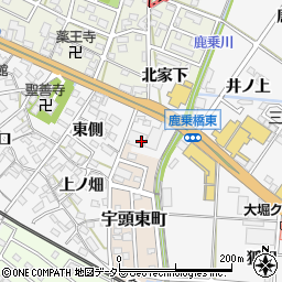 愛知県岡崎市宇頭町南家下周辺の地図