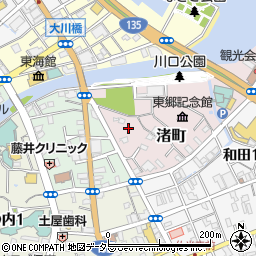 伊東市営大川橋駐車場周辺の地図