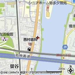 京都大端艇部合宿所周辺の地図