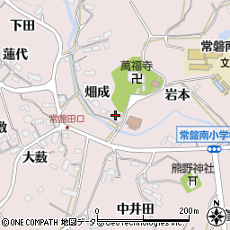 愛知県岡崎市田口町畑成2周辺の地図