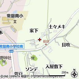 愛知県岡崎市板田町家下周辺の地図