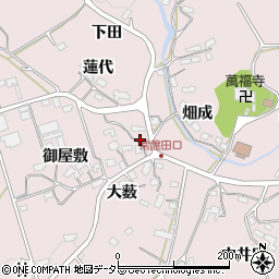 愛知県岡崎市田口町畑成46周辺の地図