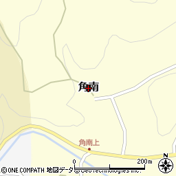 岡山県美作市角南周辺の地図