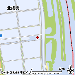 成実新田排水機場周辺の地図