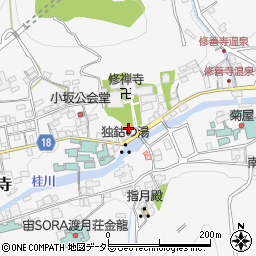 修禅寺門前公衆トイレ周辺の地図