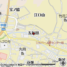 愛知県知多市岡田五反田周辺の地図