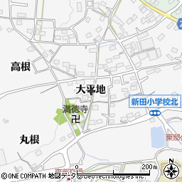 愛知県知多市八幡大平地周辺の地図