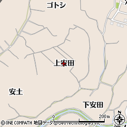 愛知県知多市日長（上安田）周辺の地図