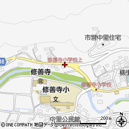 修善寺小学校上周辺の地図