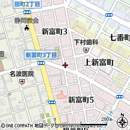 静岡新富郵便局周辺の地図