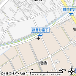 愛知県安城市池浦町池西33周辺の地図