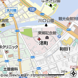 静岡県伊東市渚町周辺の地図