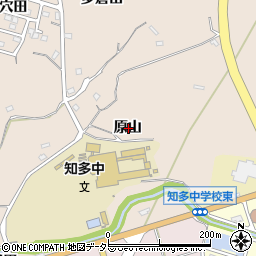 愛知県知多市日長原山周辺の地図