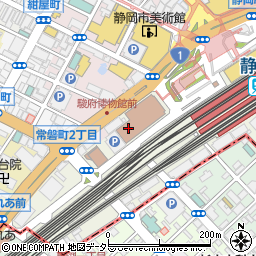 静岡中央郵便局駐車場周辺の地図