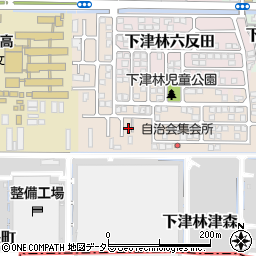 京都府京都市西京区下津林佃周辺の地図