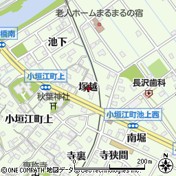 愛知県刈谷市小垣江町塚越周辺の地図