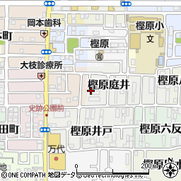 京都府京都市西京区樫原庭井周辺の地図