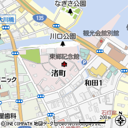 東郷記念館周辺の地図