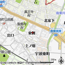 愛知県岡崎市宇頭町東側25周辺の地図