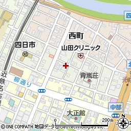 三重県四日市市元町周辺の地図