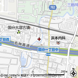 滋賀県大津市国分1丁目4周辺の地図