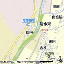 兵庫県川辺郡猪名川町清水長田周辺の地図