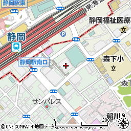 静岡駅南口郵便局周辺の地図