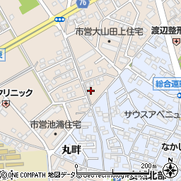 愛知県安城市池浦町大山田上24-8周辺の地図