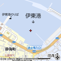 伊東港周辺の地図