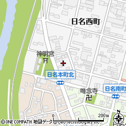 愛知県岡崎市日名西町9周辺の地図