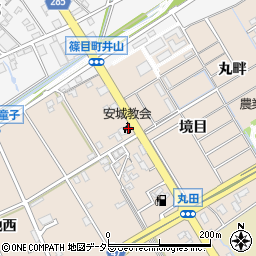 愛知県安城市池浦町池西69周辺の地図