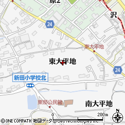 愛知県知多市八幡東大平地周辺の地図