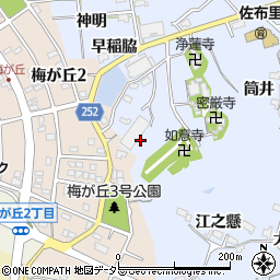 愛知県知多市佐布里西之脇周辺の地図