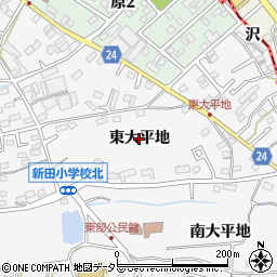 愛知県知多市八幡（東大平地）周辺の地図