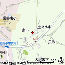 愛知県岡崎市板田町家下22周辺の地図