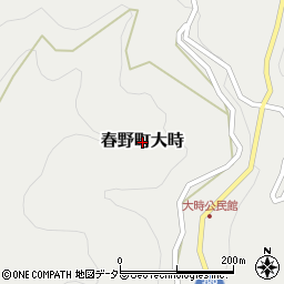 静岡県浜松市天竜区春野町大時周辺の地図