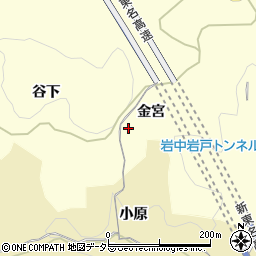 愛知県岡崎市岩中町金宮周辺の地図